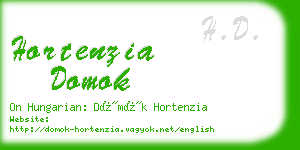 hortenzia domok business card